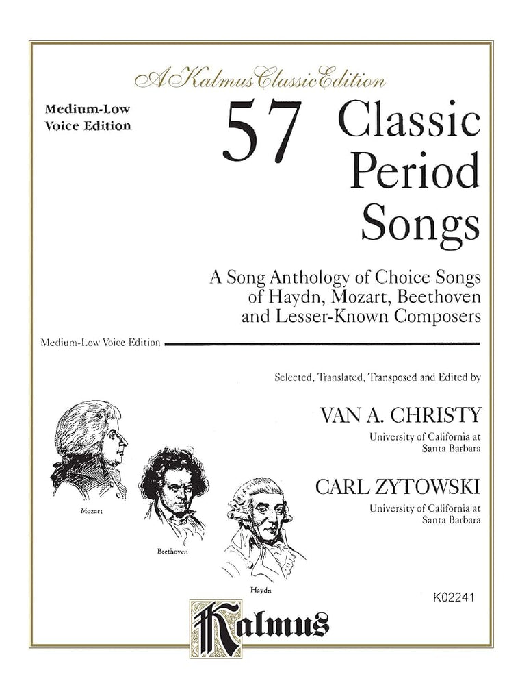 57 Classic Period Songs: Medium Low Voice, Comb Bound Book (Kalmus Edition)