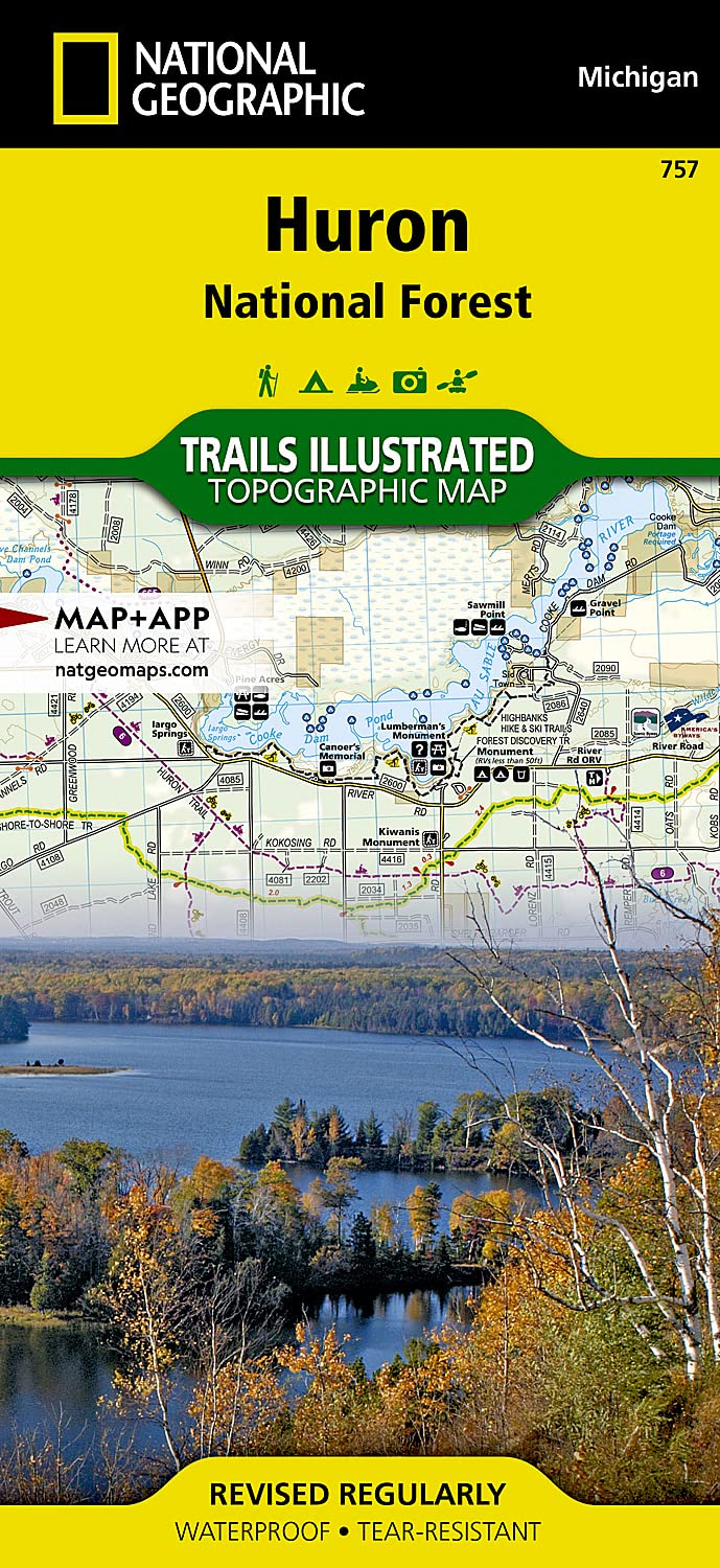 Huron National Forest Map (National Geographic Trails Illustrated Map, 757)