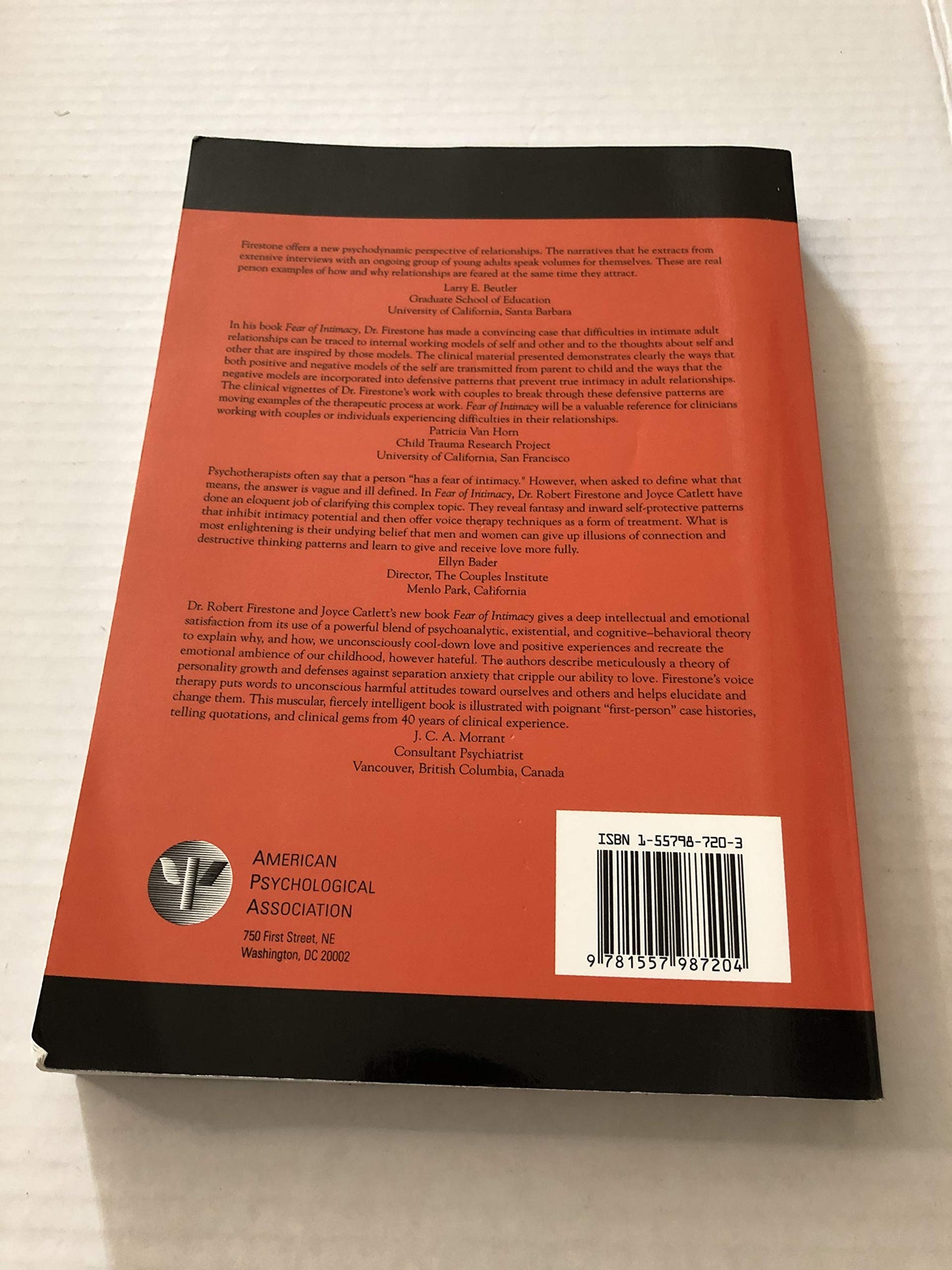 Fear of Intimacy by Firestone, Robert W.