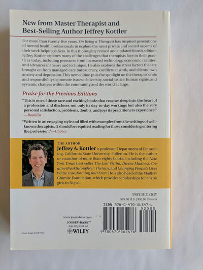 On Being a Therapist, 4th Edition by Jeffrey A. Kottler