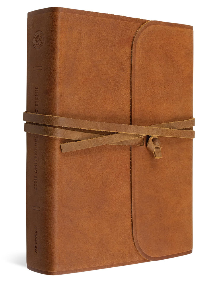 ESV Single Column Journaling Bible, Large Print (Brown, Flap with Strap)