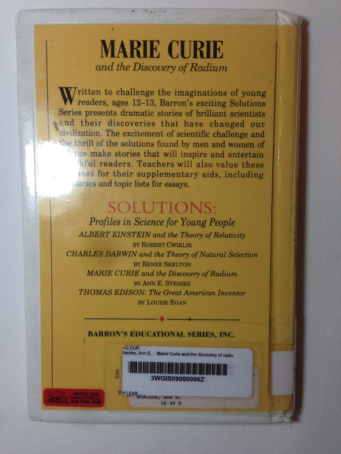 Marie Curie and the Discovery of Radium (Barrons Solution Series)