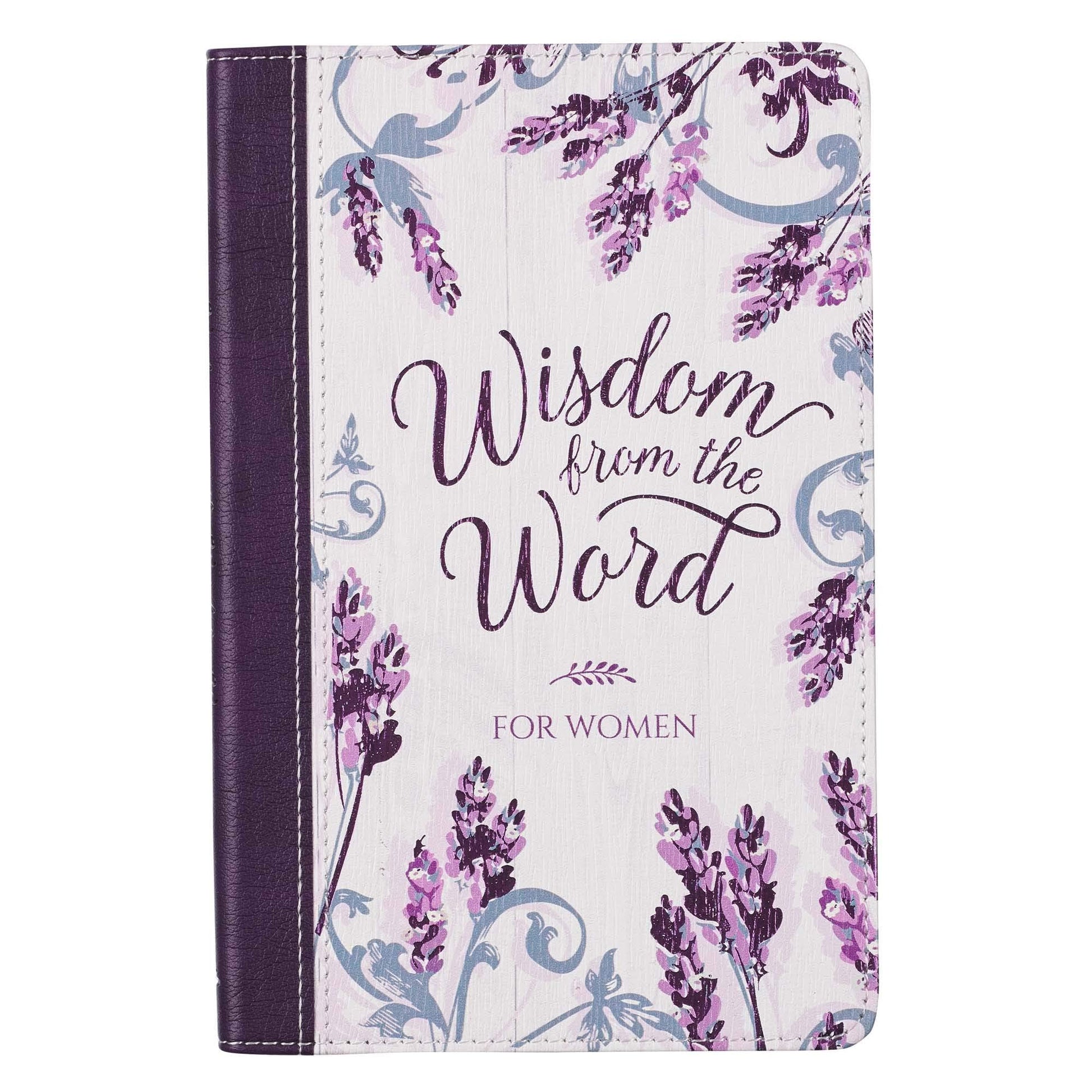 Wisdom From The Word For Women Devotional, Purple Vegan Leather