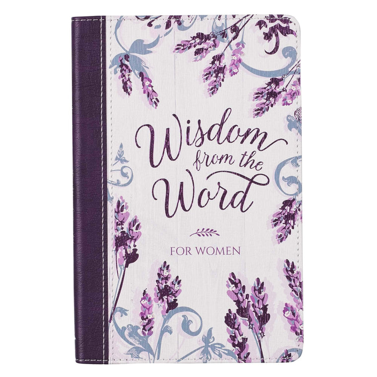 Wisdom From The Word For Women Devotional, Purple Vegan Leather