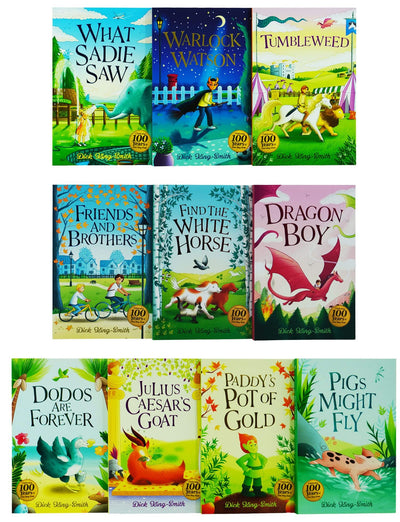 Dick King-Smith 10 Books Collection Centenary Box Set (Daggie Dogfoot, Julius Caesar's Goat, Paddy's Pot of Gold, Dodos are Forever, Dragon Boy, Find ... Warlock Watson and What Sadie Saw)