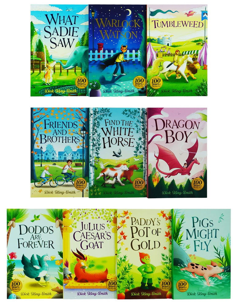 Dick King-Smith 10 Books Collection Centenary Box Set (Daggie Dogfoot, Julius Caesar's Goat, Paddy's Pot of Gold, Dodos are Forever, Dragon Boy, Find ... Warlock Watson and What Sadie Saw)