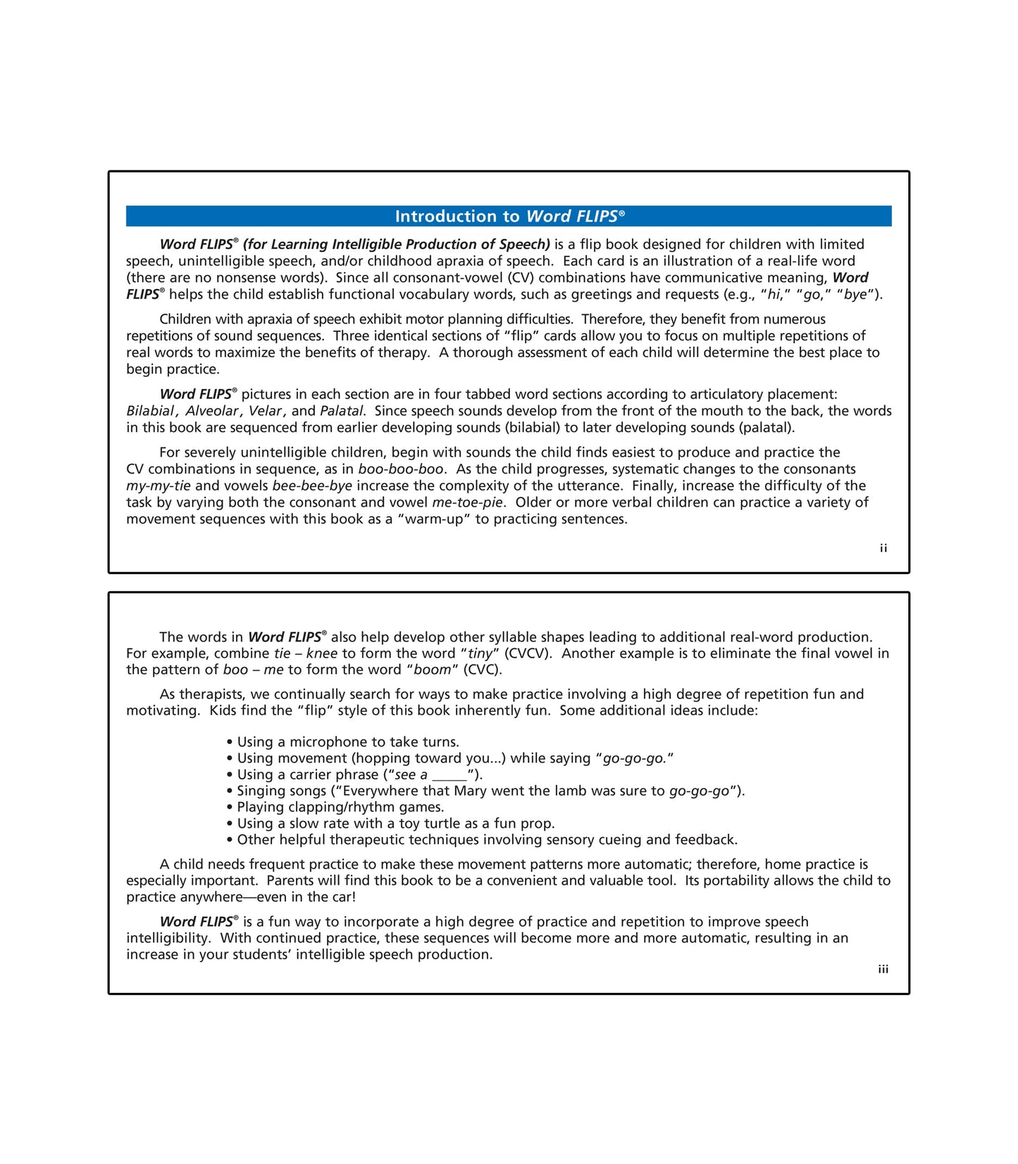 Super Duper Publications  Word FLIPS for Learning Intelligible Production of Speech  Educational Learning Resource for Children