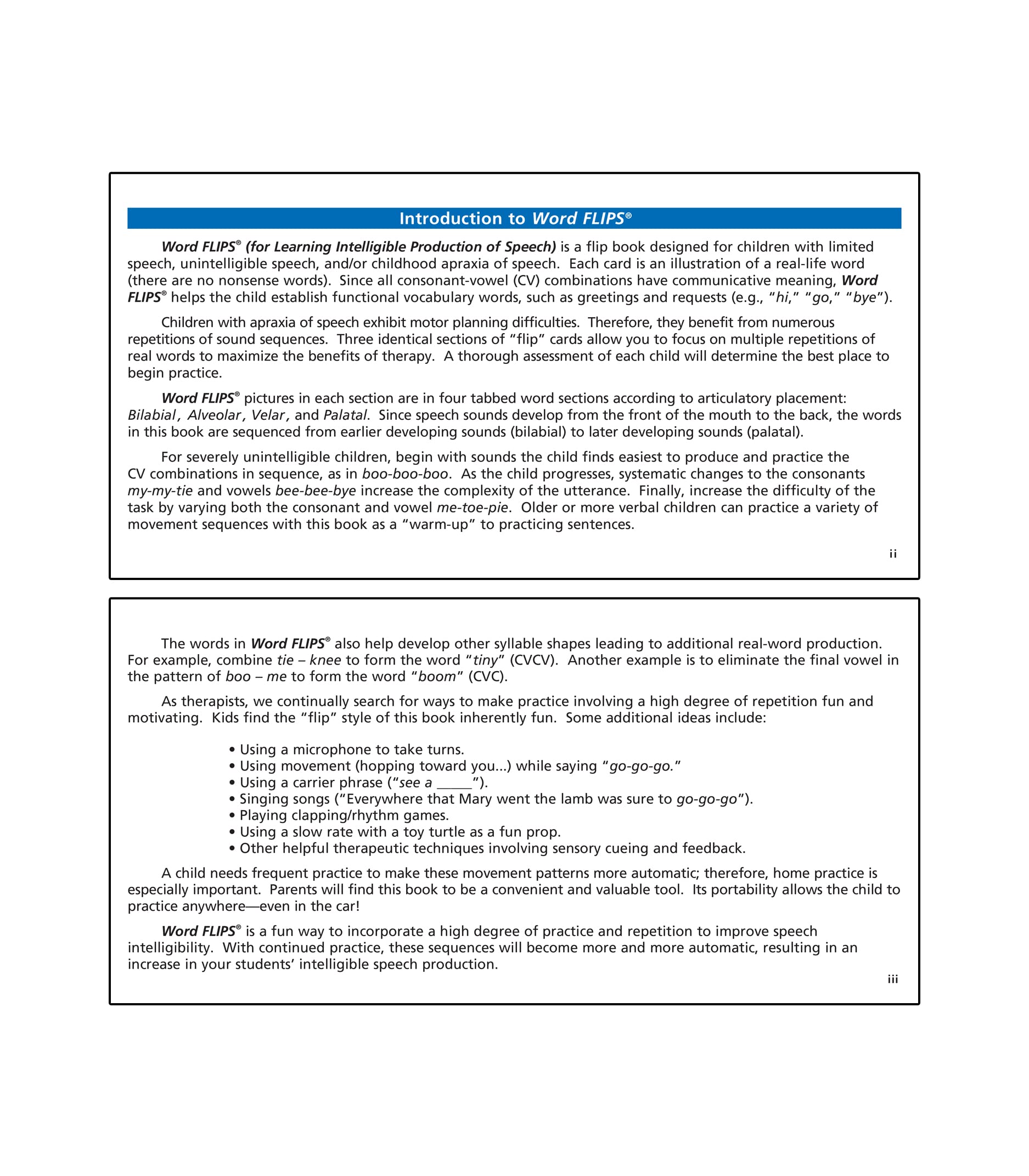 Super Duper Publications  Word FLIPS for Learning Intelligible Production of Speech  Educational Learning Resource for Children