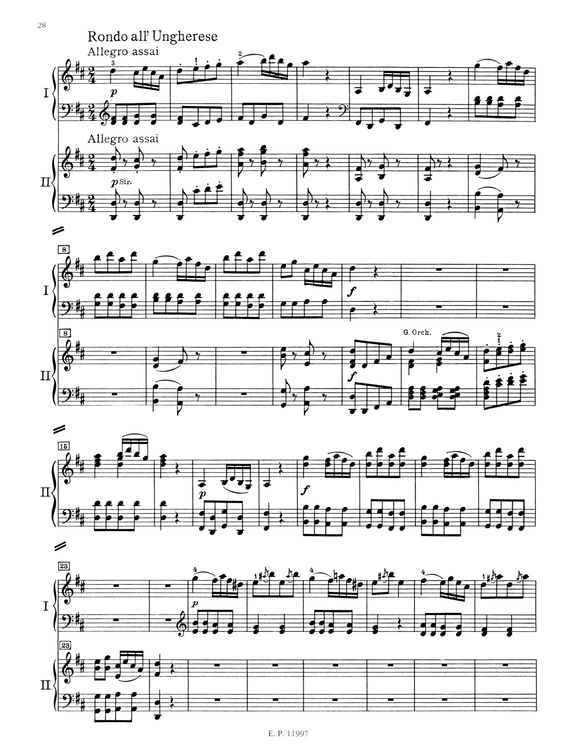 Haydn: Piano Concerto in D Major, Hob. XVIII:11