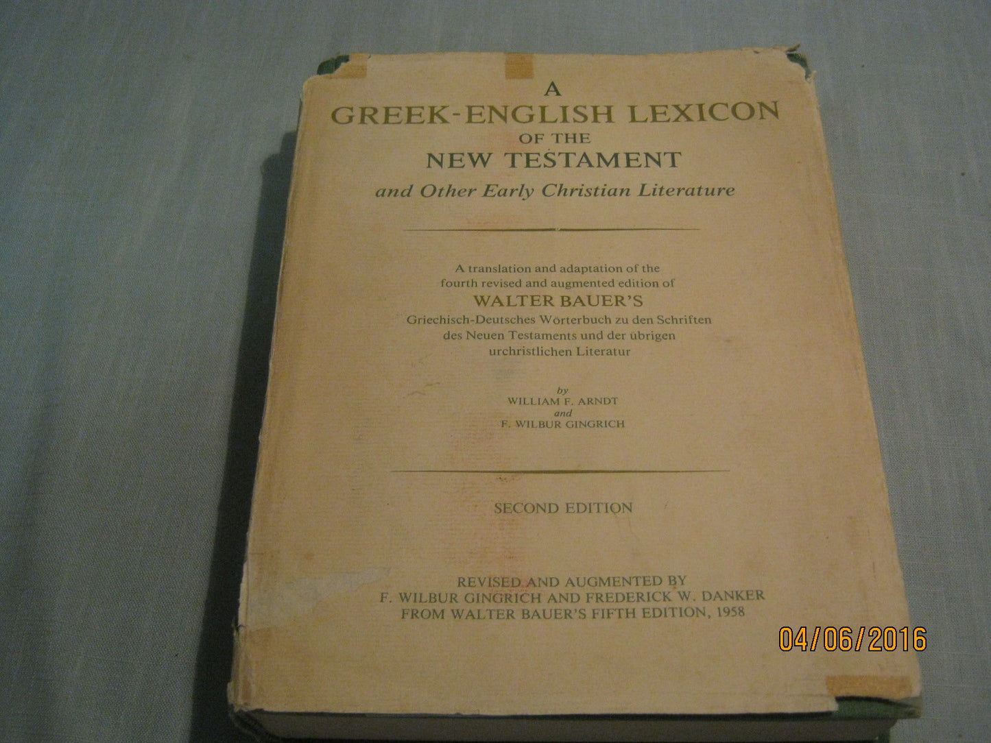 A Greek-English Lexicon of the New Testament and Other Early