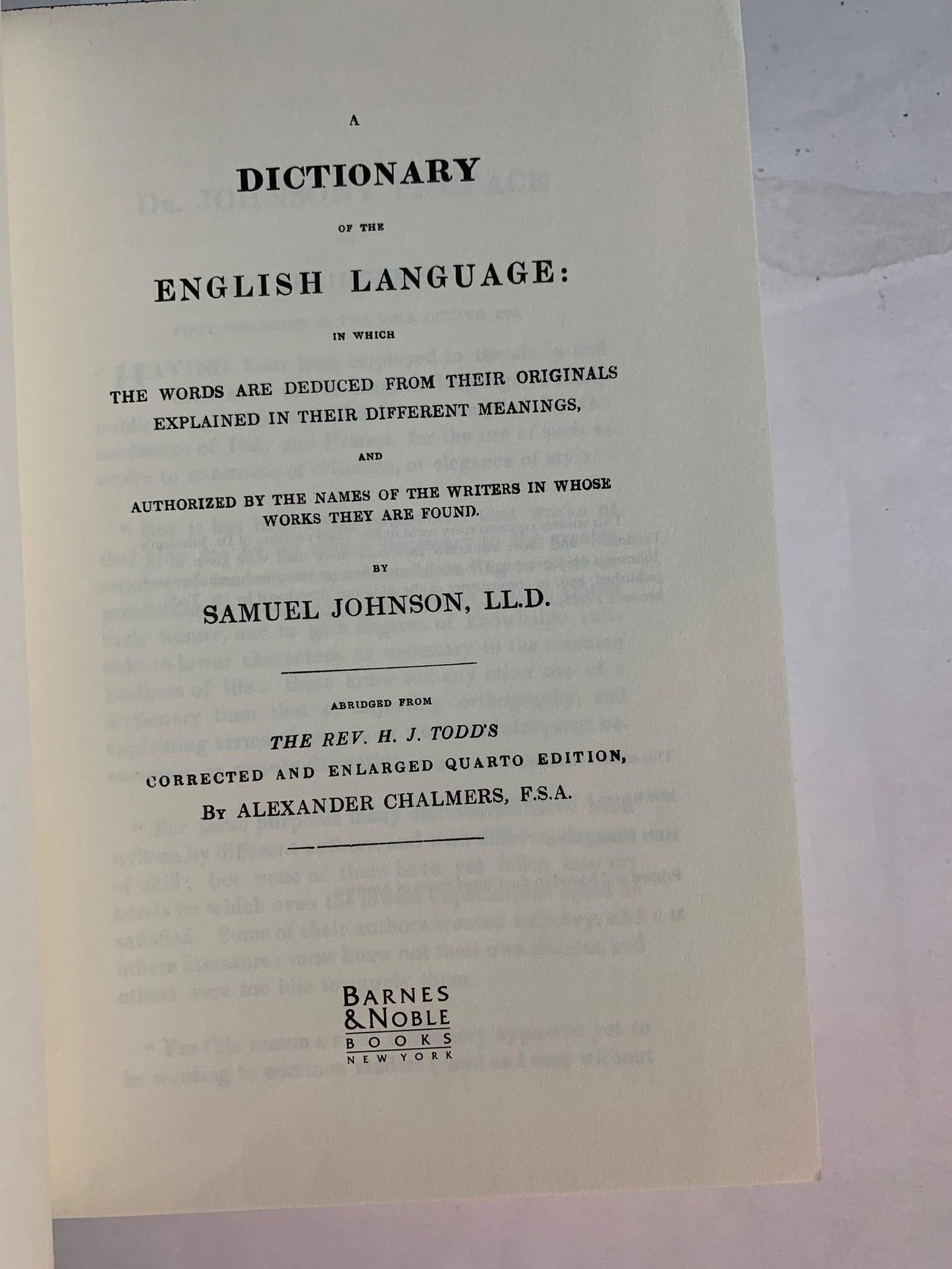 Johnson's Dictionary