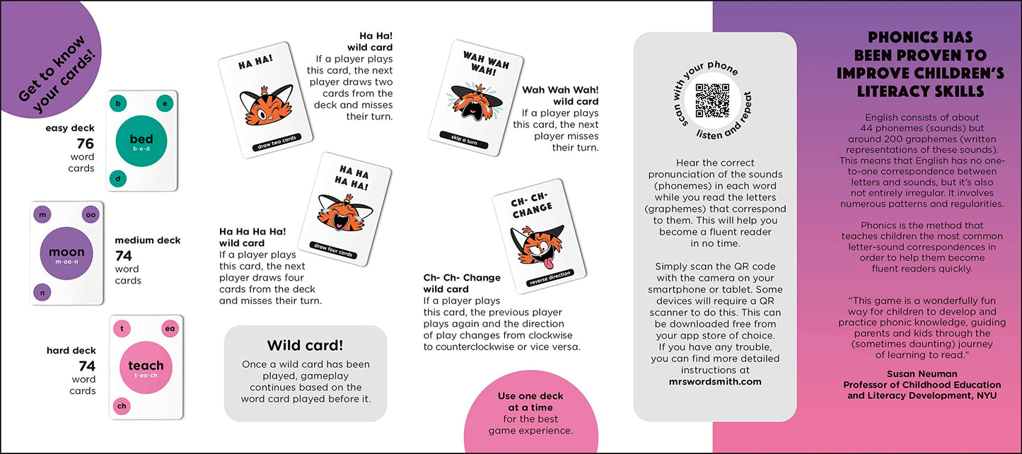 Mrs Wordsmith Phonics Blah Blah Blah Card Game, Kindergarten & Grades 1-2: Accelerate Every Child's Reading