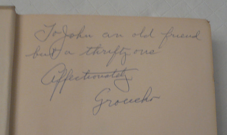 The Groucho Letters: Letters from and to Groucho Marx — back cover