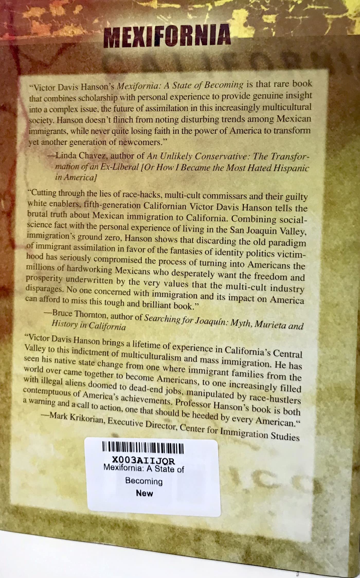 Mexifornia: A State of Becoming by Hanson, Victor Davis