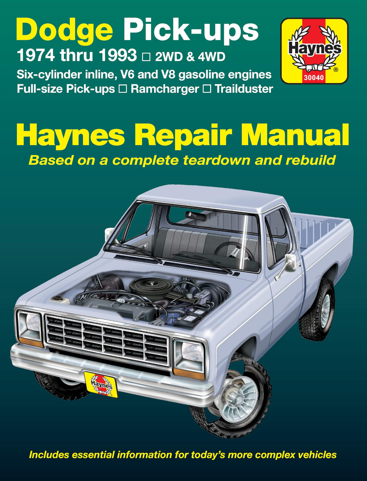 Haynes Manuals N. America, Inc. Dodge Fullsize Pickup '74'93
