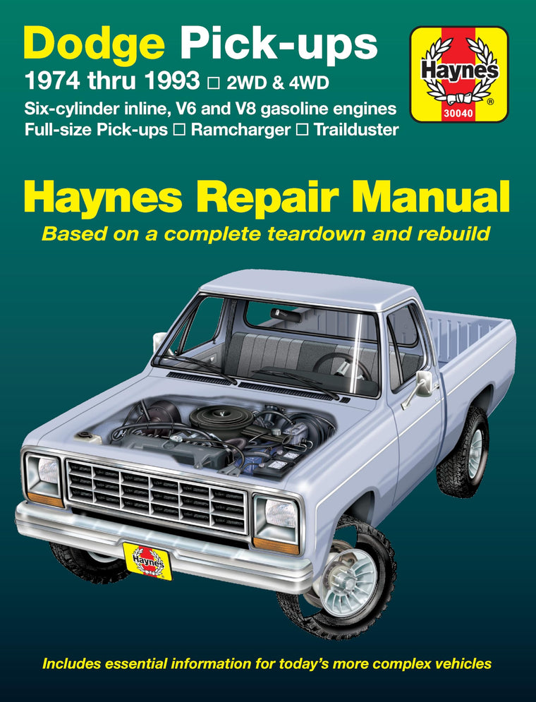 Haynes Manuals N. America, Inc. Dodge Fullsize Pickup '74'93