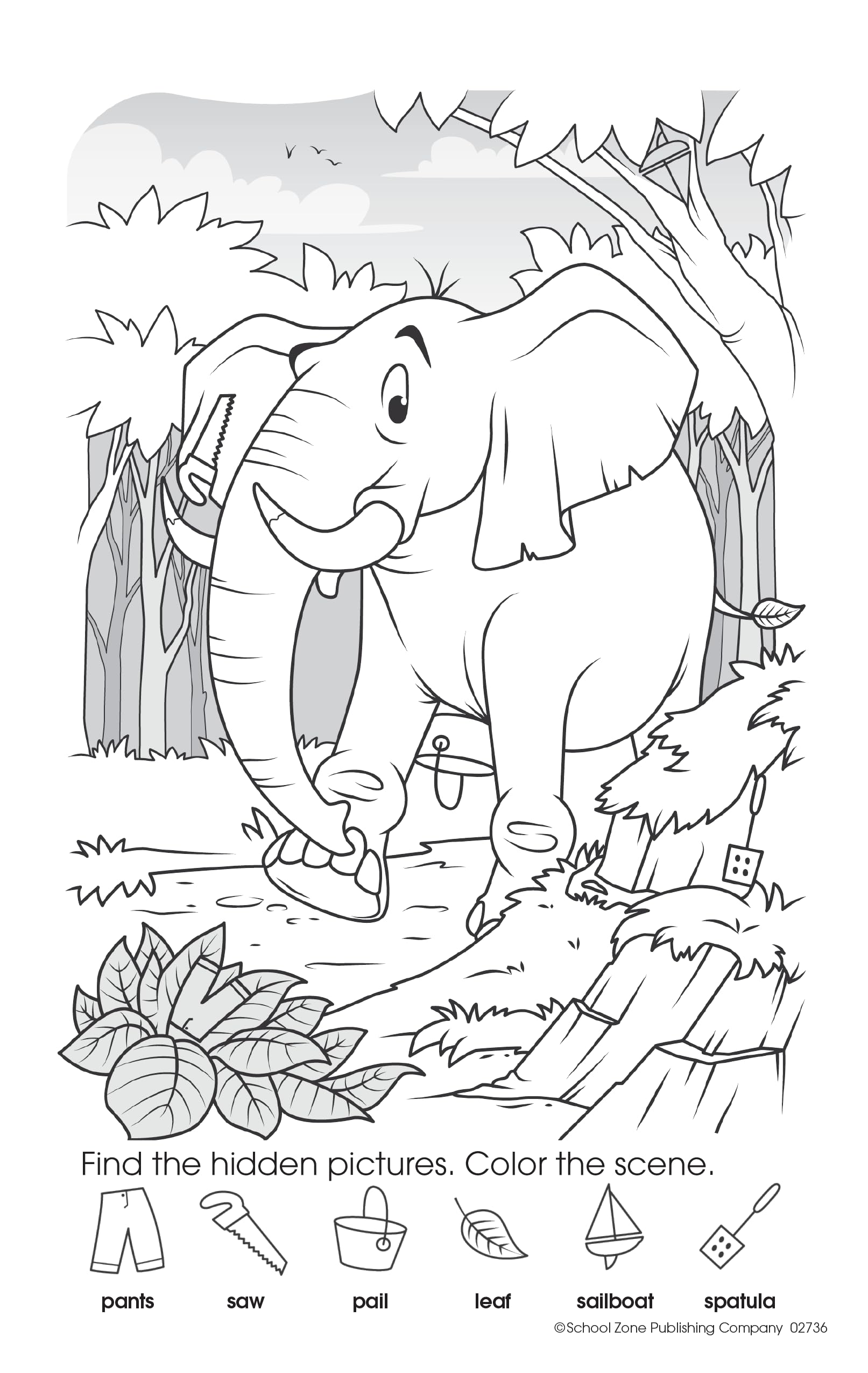 School Zone My First Hidden Pictures Workbook: 48 Pages, Pre-K, Preschool, Kindergarten, Activity Pad, Search & Find, Picture Puzzles, Coloring, Ages 4 to 6 (Little Busy Book Series)