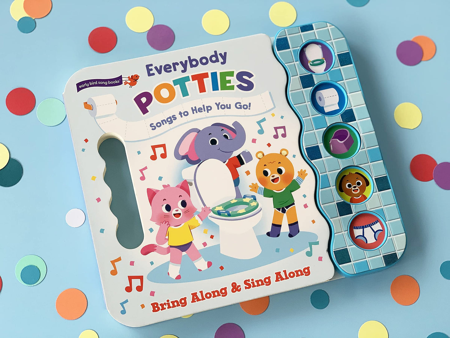 Everybody Potties - Songs To Help You Go! 5-Button Song Children's Board Book, Potty Training (Early Bird Song Books)