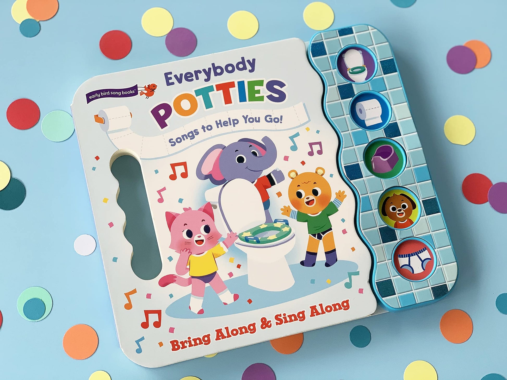 Everybody Potties - Songs To Help You Go! 5-Button Song Children's Board Book, Potty Training (Early Bird Song Books)