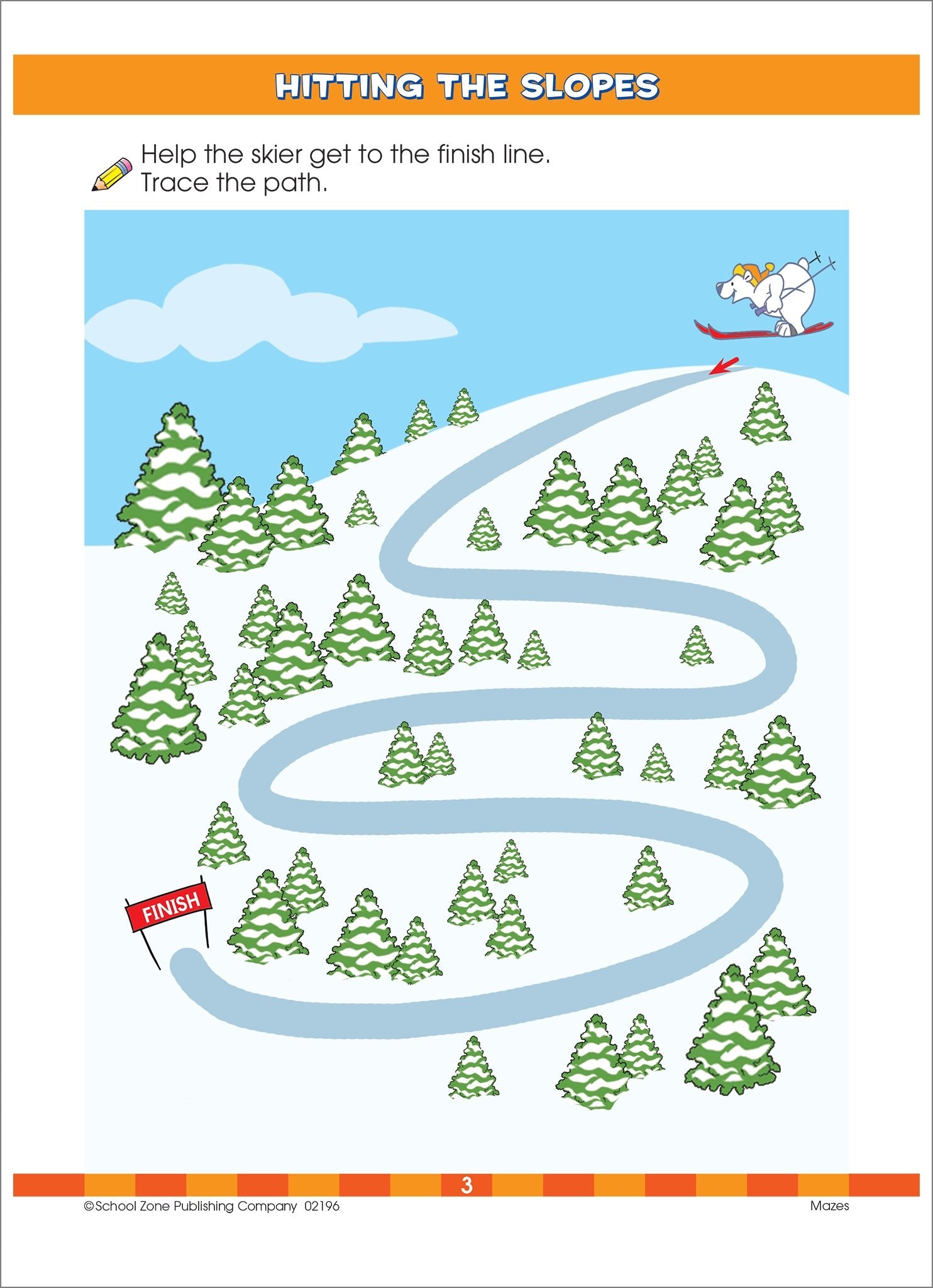 School Zone Mazes Preschool Workbook: 32 Pages, Pre-K, Kindergarten, Maze Puzzles, Colorful Pictures, Ages 3 to 5 (Activity Zone Book Series)