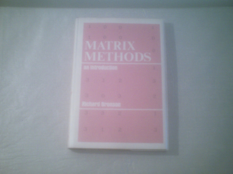 Matrix methods;: An introduction — back cover