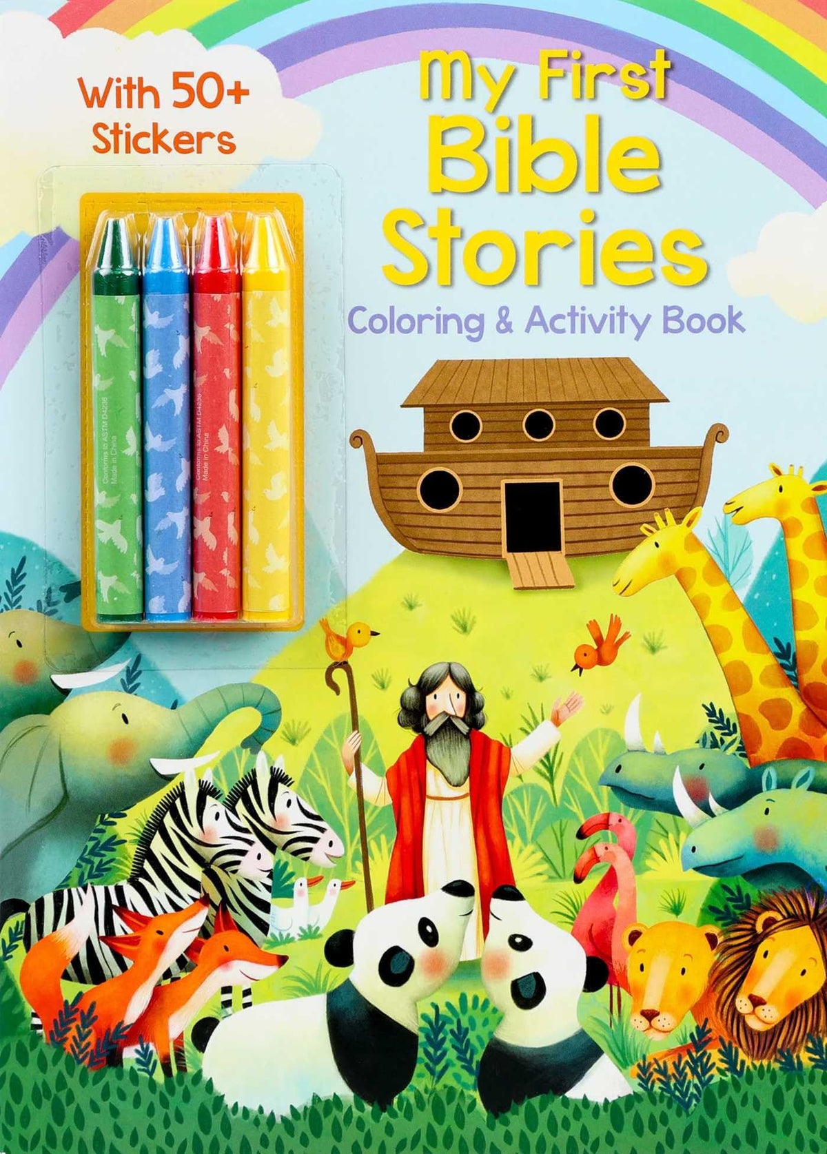 My First Bible Stories Coloring & Activity Book with 4 Crayons and 50+ Stickers (Color & Activity with Crayons)