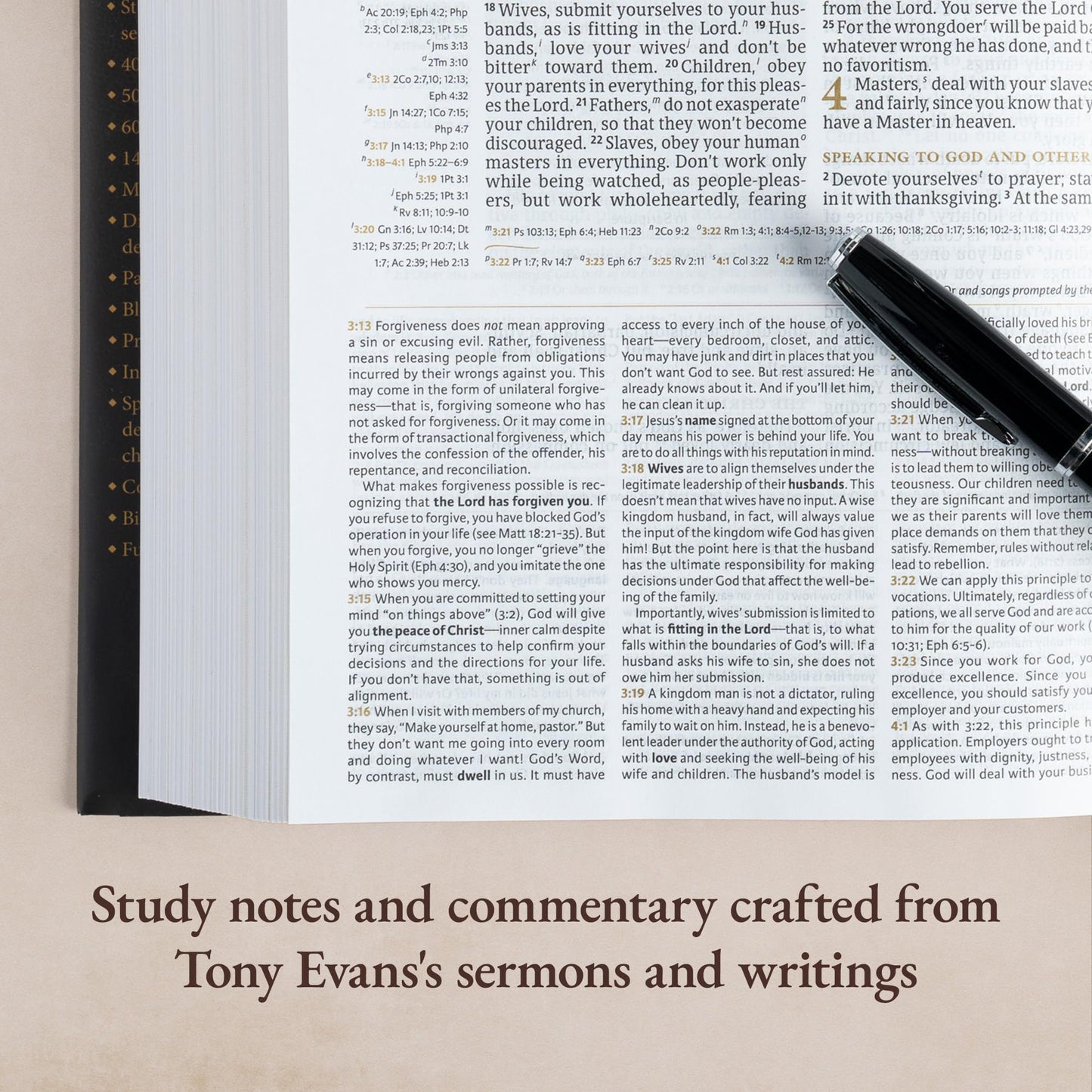 CSB Tony Evans Study Bible, Hardcover, Black Letter, Study Notes and Commentary, Articles, Videos, Charts, Easy-to-Read Bible Serif Type