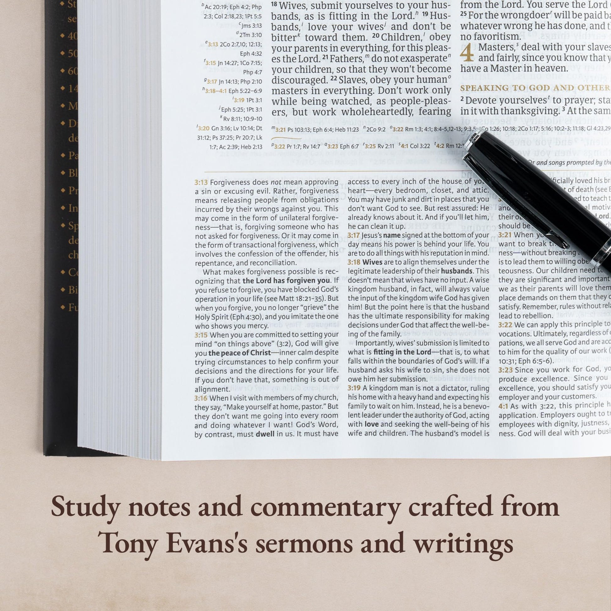 CSB Tony Evans Study Bible, Hardcover, Black Letter, Study Notes and Commentary, Articles, Videos, Charts, Easy-to-Read Bible Serif Type