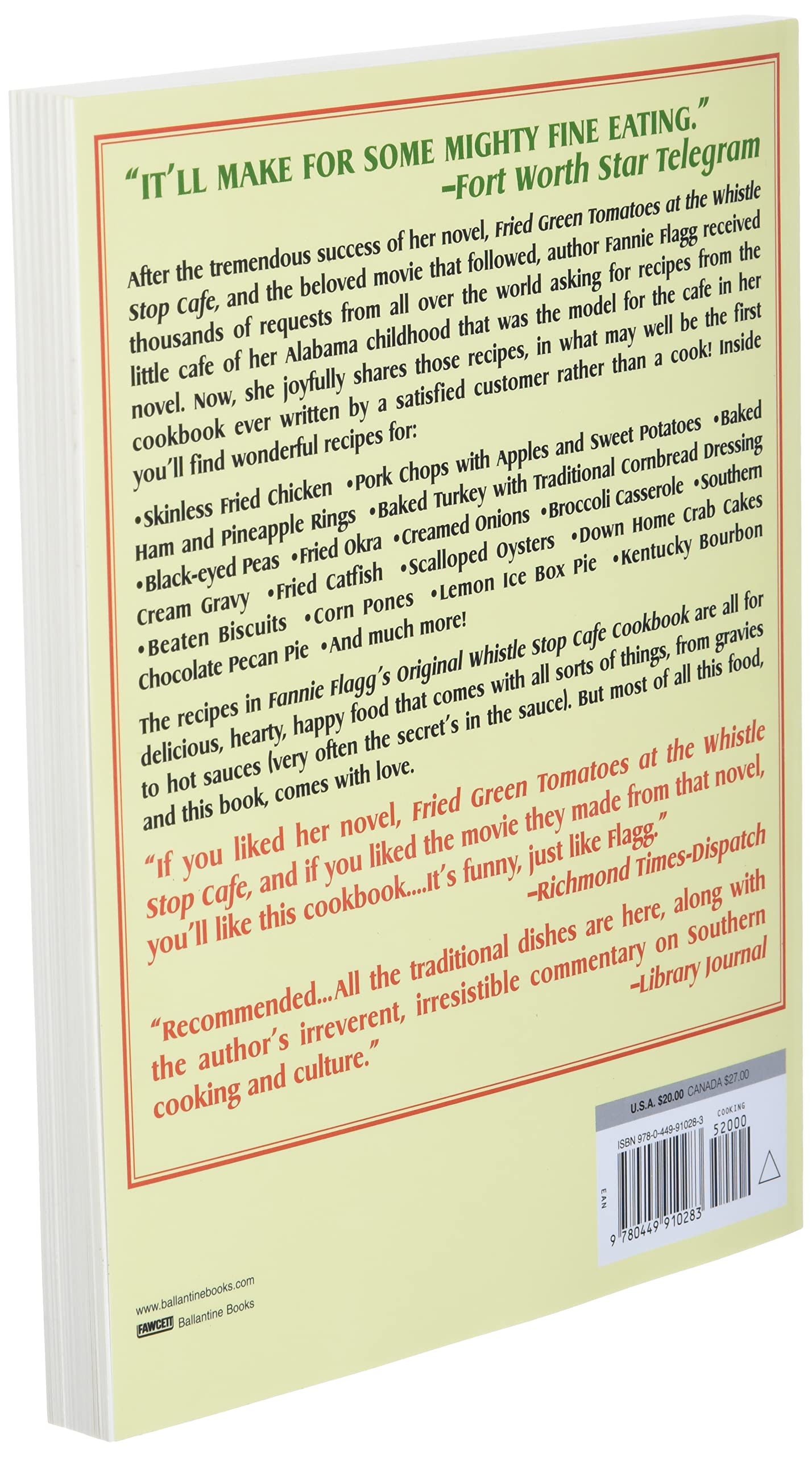 Fannie Flagg's Original Whistle Stop Cafe Cookbook: Featurin