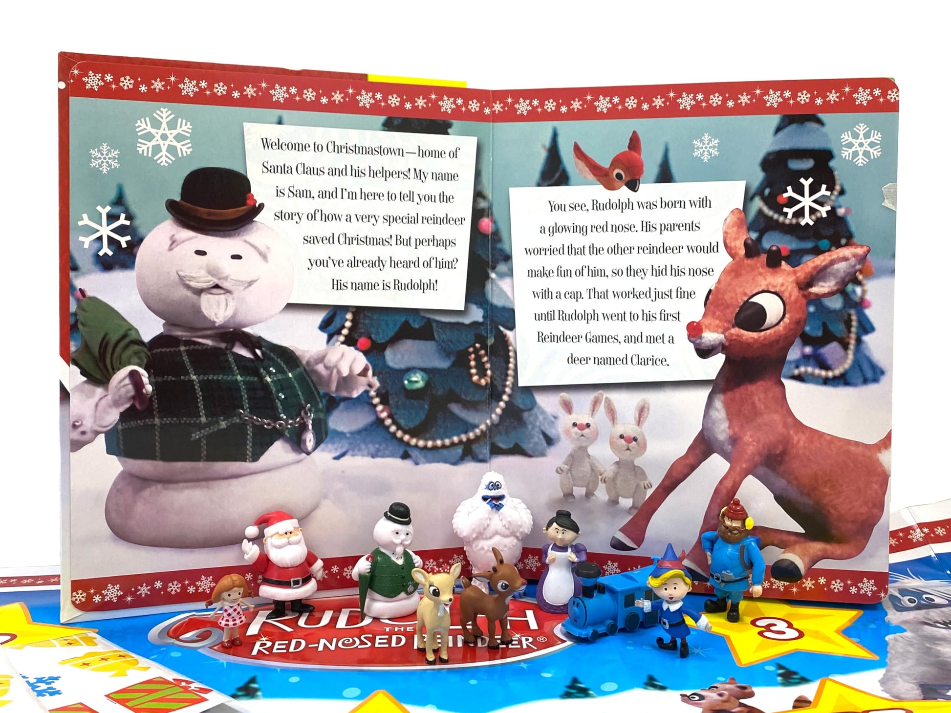 Rudolph the Red-Nosed Reindeer My Busy Books - Storybook, 10 figurines, playmat