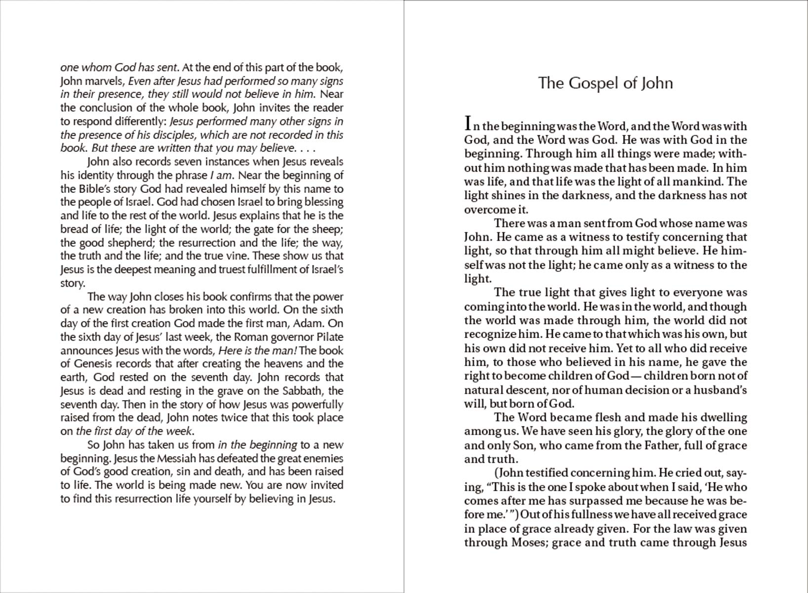NIV, The Story of God, Gospel of John, Reader's Edition, Paperback