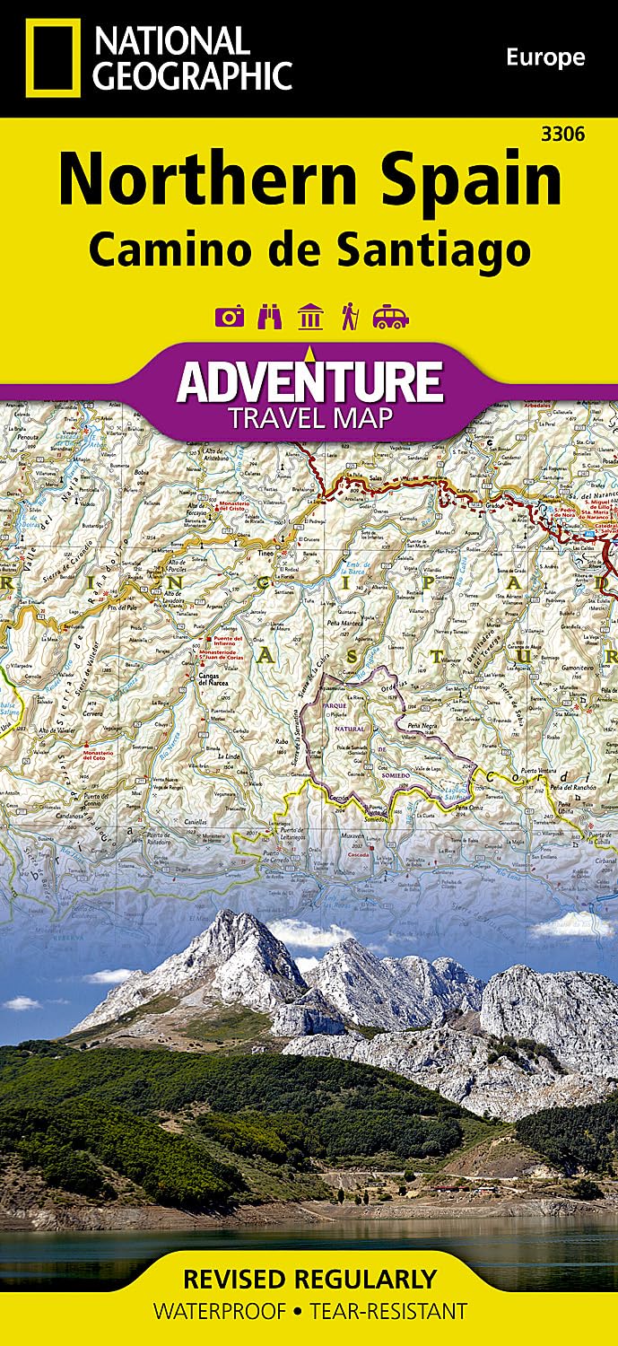 Northern Spain: Camino de Santiago Map (National Geographic Adventure Map, 3306)