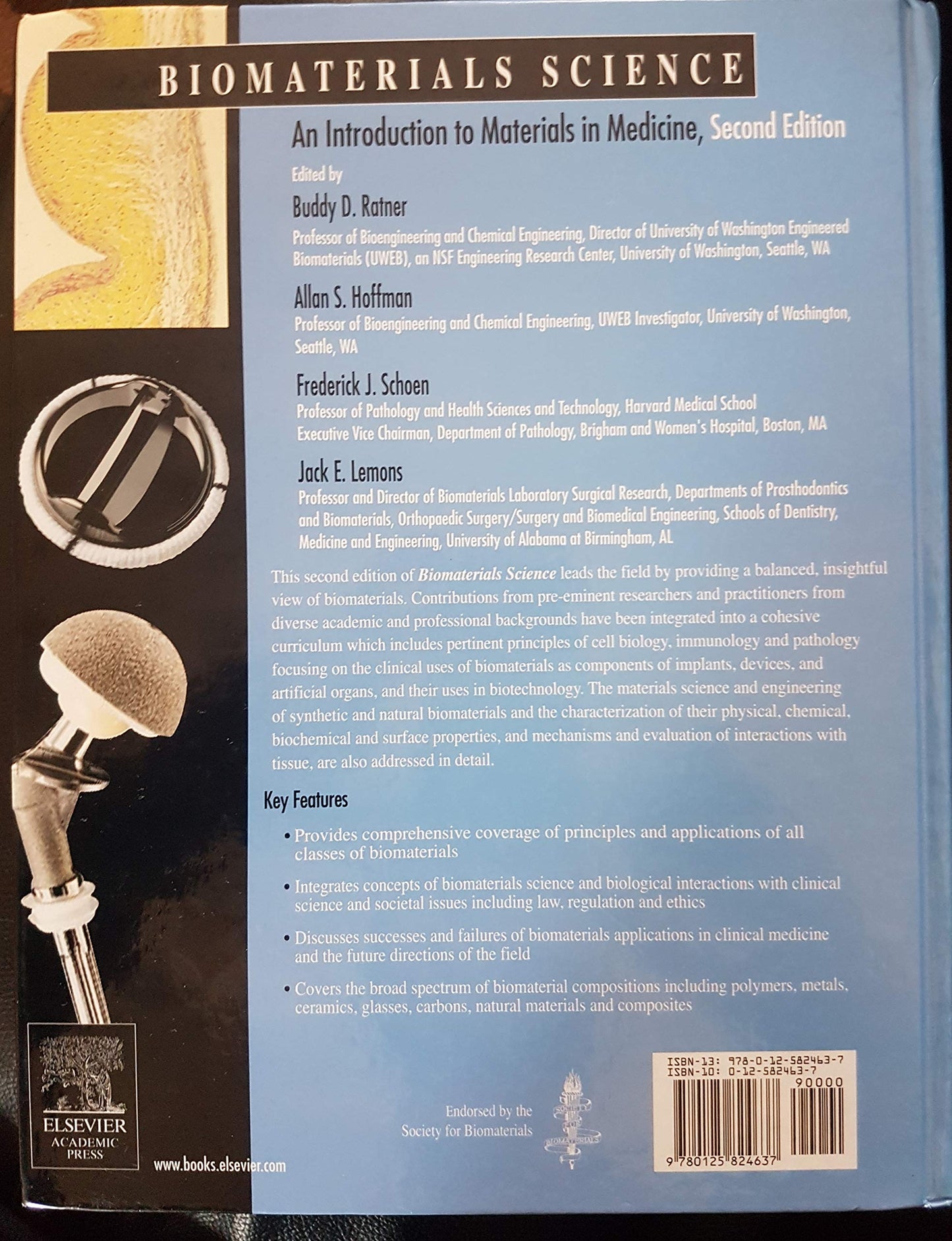 Biomaterials Science: An Introduction to Materials in Medicine, Second Edition