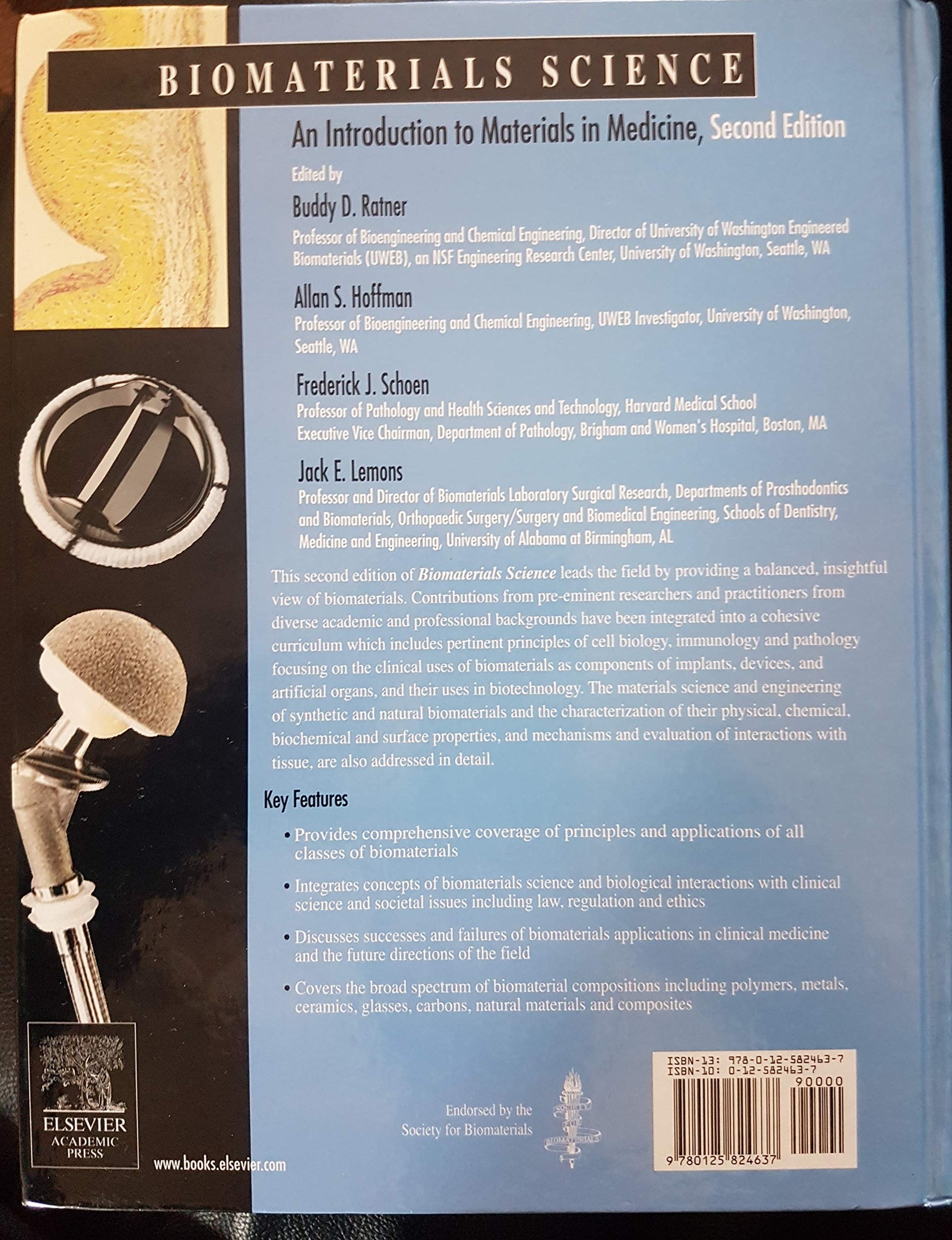 Biomaterials Science: An Introduction to Materials in Medicine, Second Edition