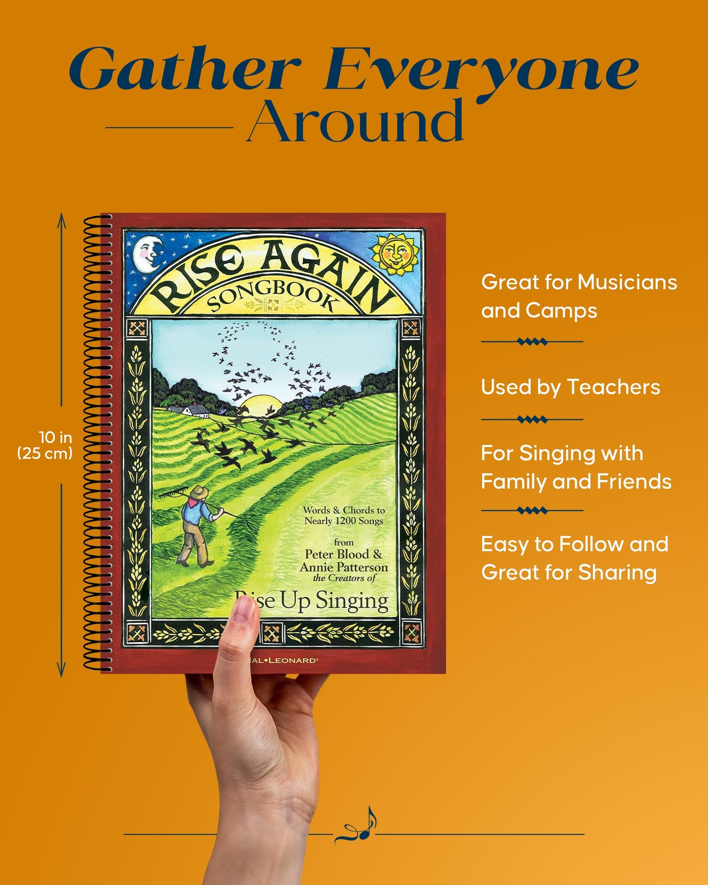 Rise Again Songbook: Words & Chords to Nearly 1200 Songs 7-1/2x10 Spiral-Bound - Sing Along Book with Traditional Folk Music, Popular Songs, Campfire Songs