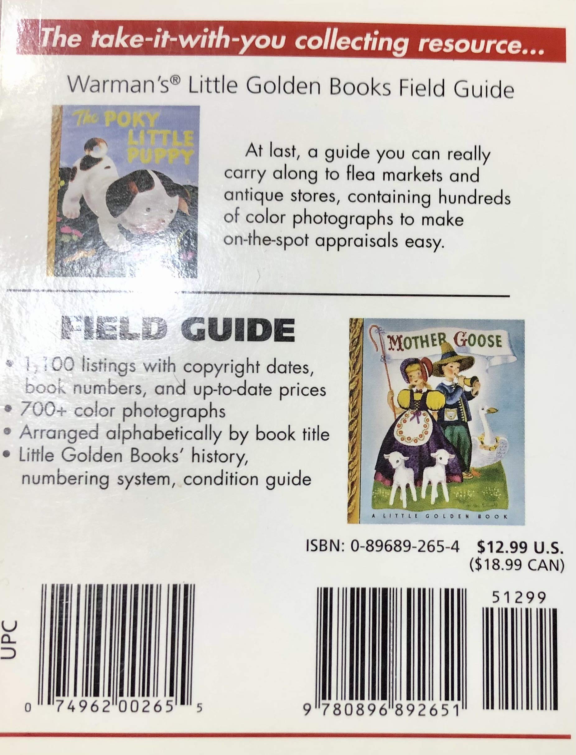 Warmans Little Golden Books Field Guide: Values And Identification