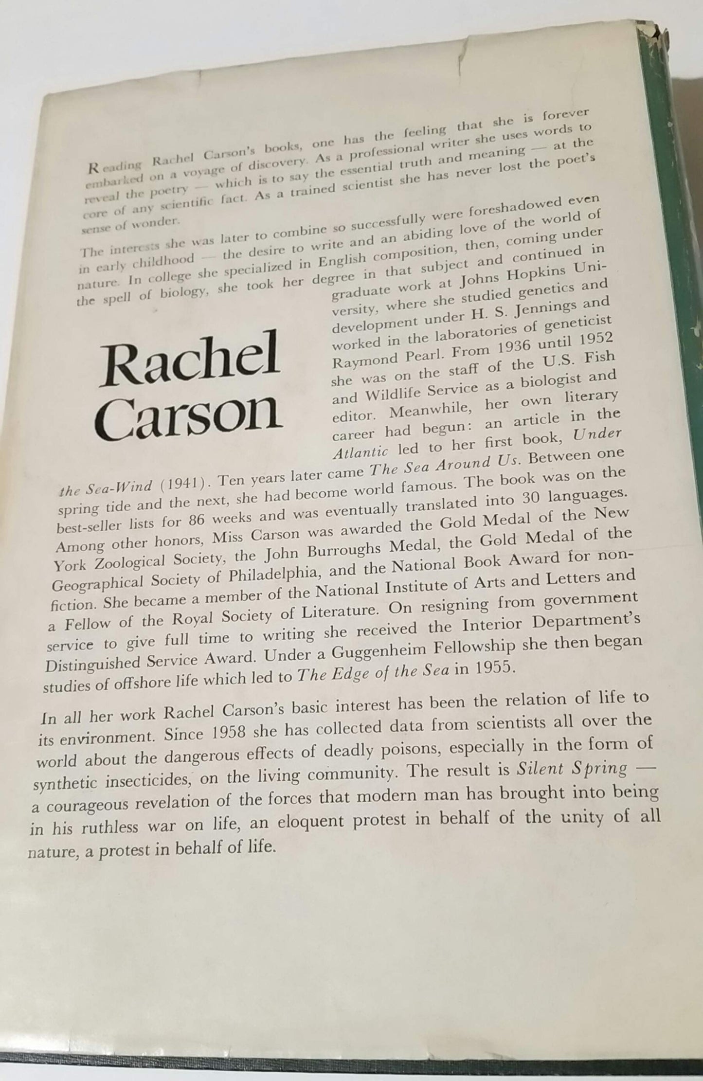 Silent spring by Carson, Rachel