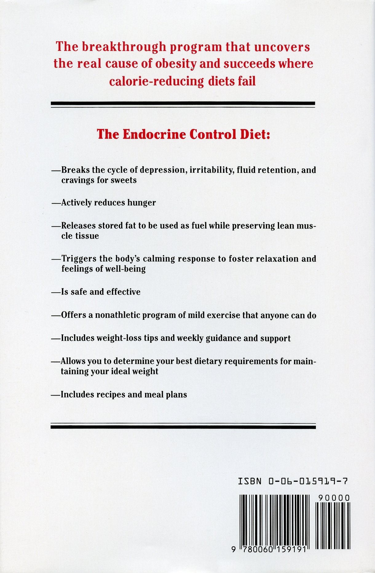 The Endocrine Control Diet: How to Beat the Metabolic Trap and Lose Weight Permanently