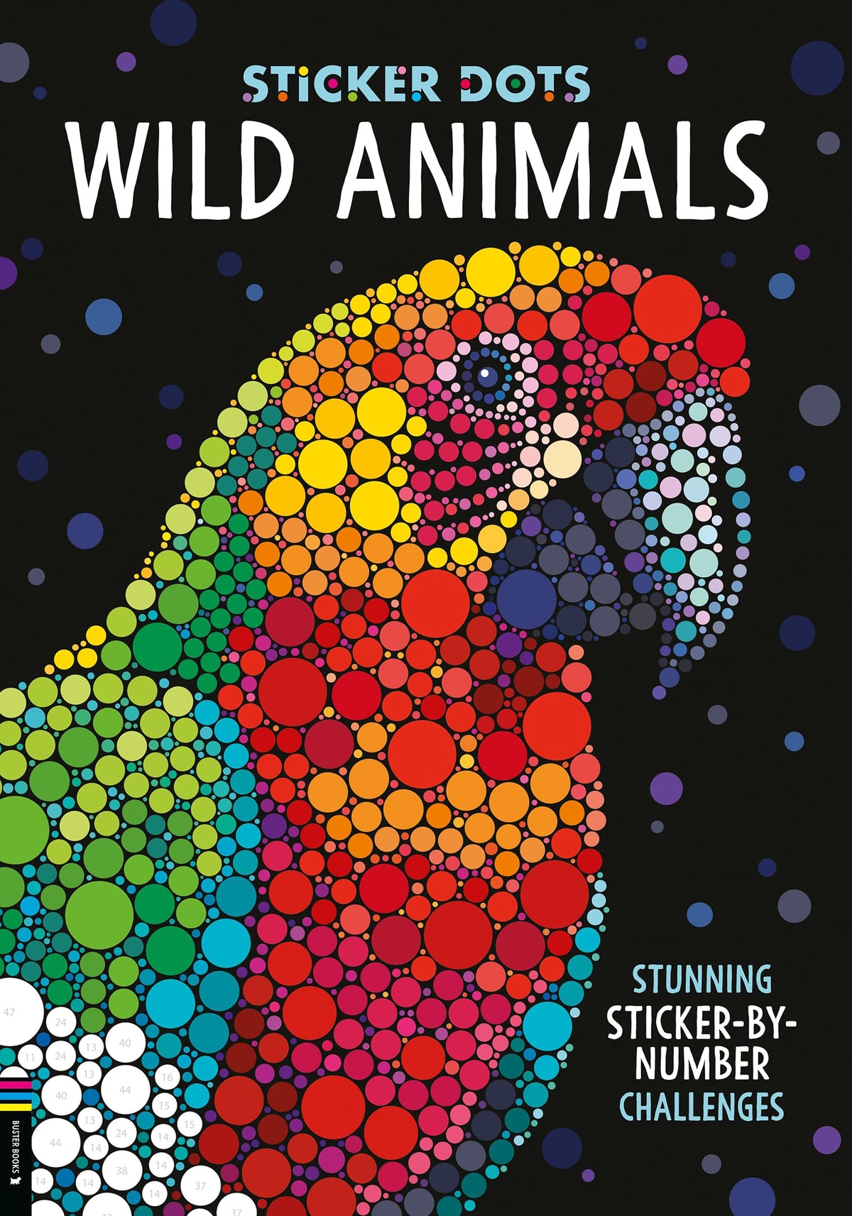 Sticker Dots: Wild Animals: Stunning Sticker by Numbers Challenges