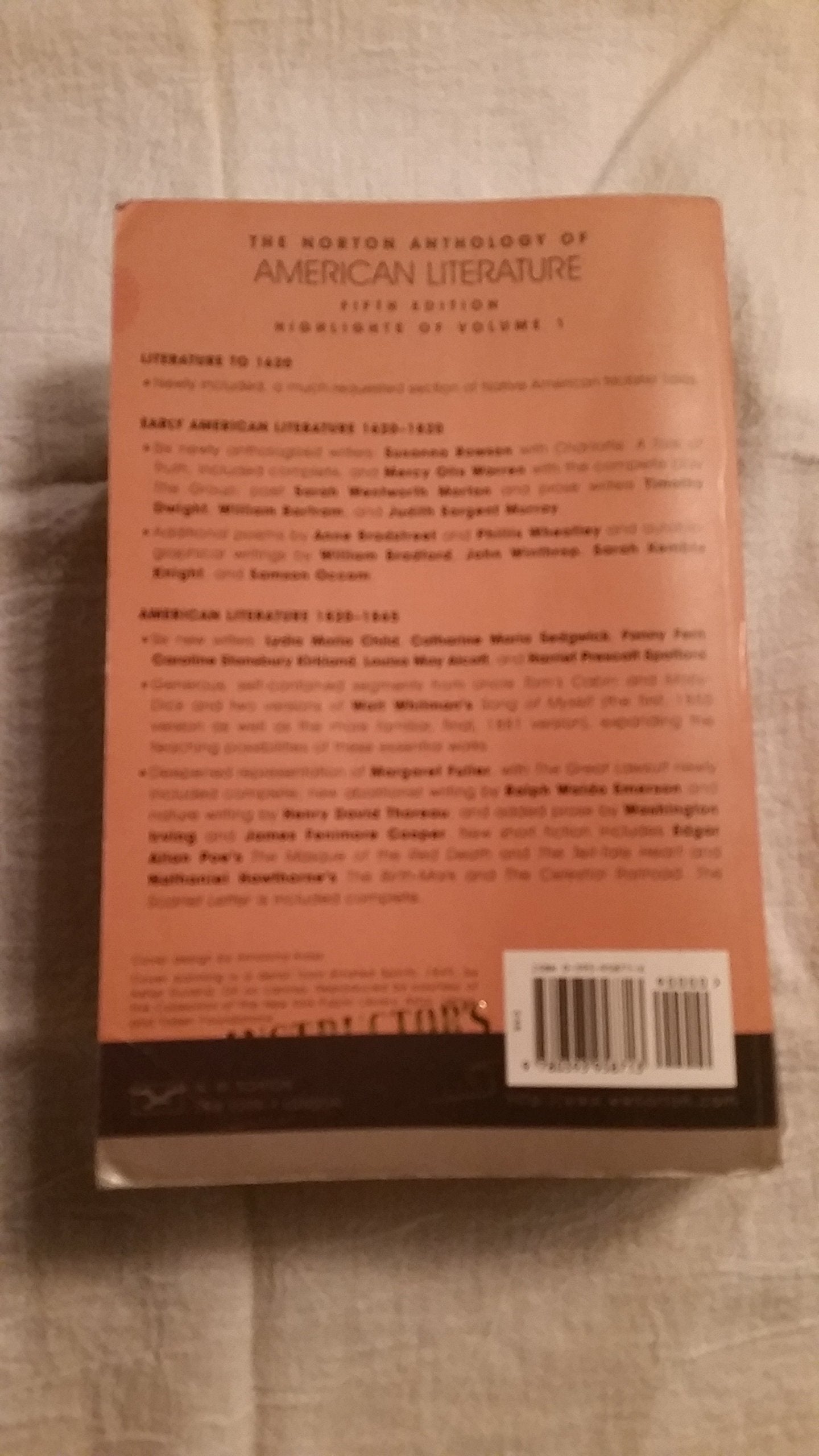 The Norton Anthology of American Literature: Beginnings to 1865