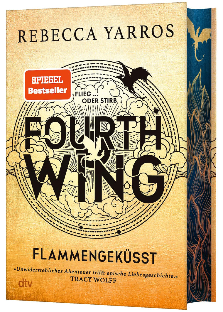 Fourth Wing - Flammengeksst: Deluxe-Ausgabe mit atemberaubendem Farbschnitt. Roman  Unwiderstehliches Abenteuer trifft epische Liebesgeschichte! Tracy Wolff (Flammengeksst-Reihe, Band Hardcover