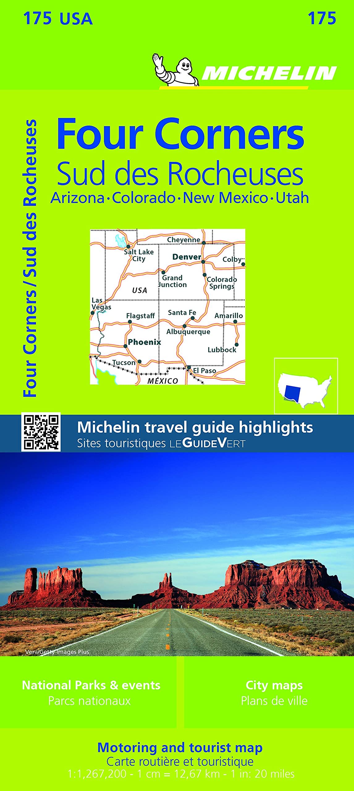 Michelin USA Four Corners Map 175 (Michelin Zoom USA Maps)