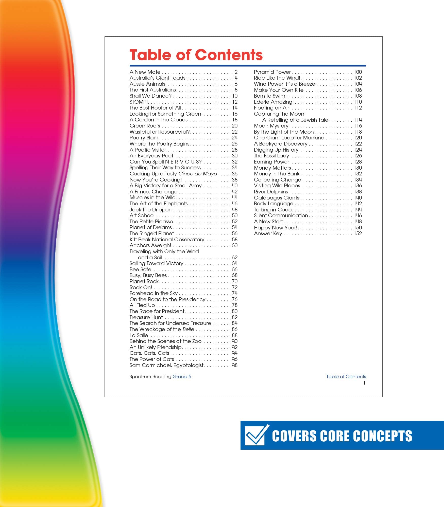 Spectrum Reading Comprehension Grade 5 Workbooks, Ages 10 to 11, 5th Grade Reading Comprehension, Nonfiction and Fiction Passages, Summarizing Stories and Identifying Themes - 174 Pages