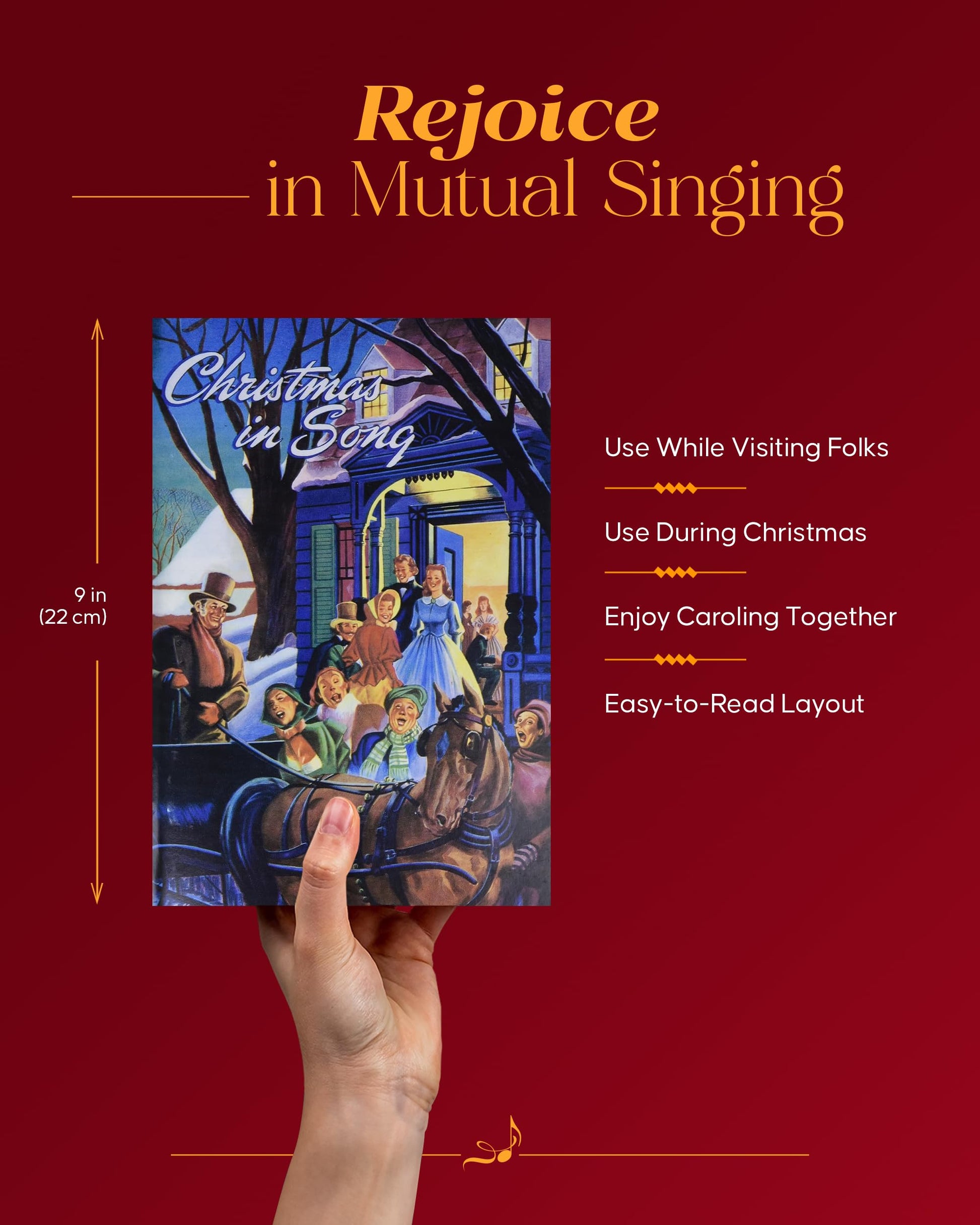 Christmas in Song - Christmas Music Book with 108 Traditional Holiday Songs - Christmas Sheet Music Collection for Children and Adults