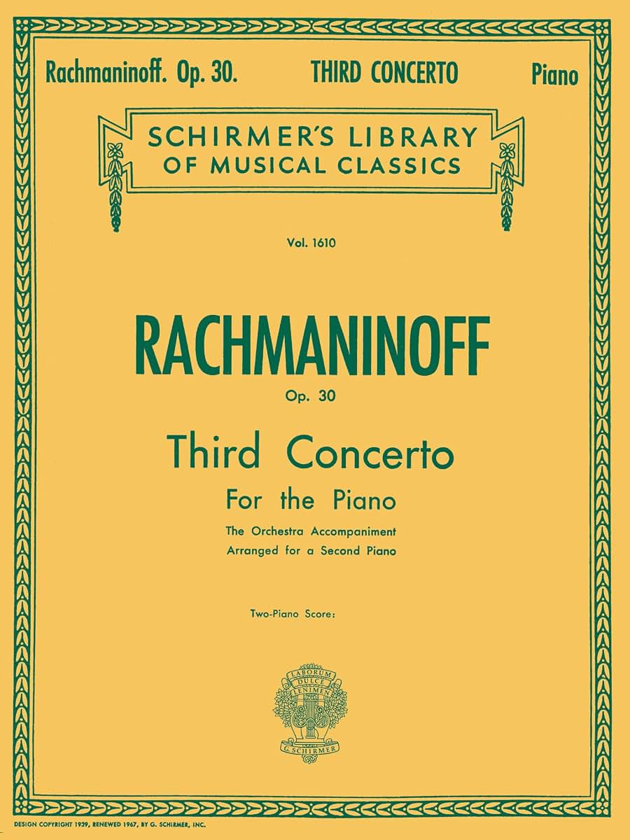 Concerto No. 3 in D Minor, Op. 30: NFMC 2020-2024 Selection Schirmer Library of Classics Volume 1610 Piano Duet (Schirmer's Library of Musical Classics)