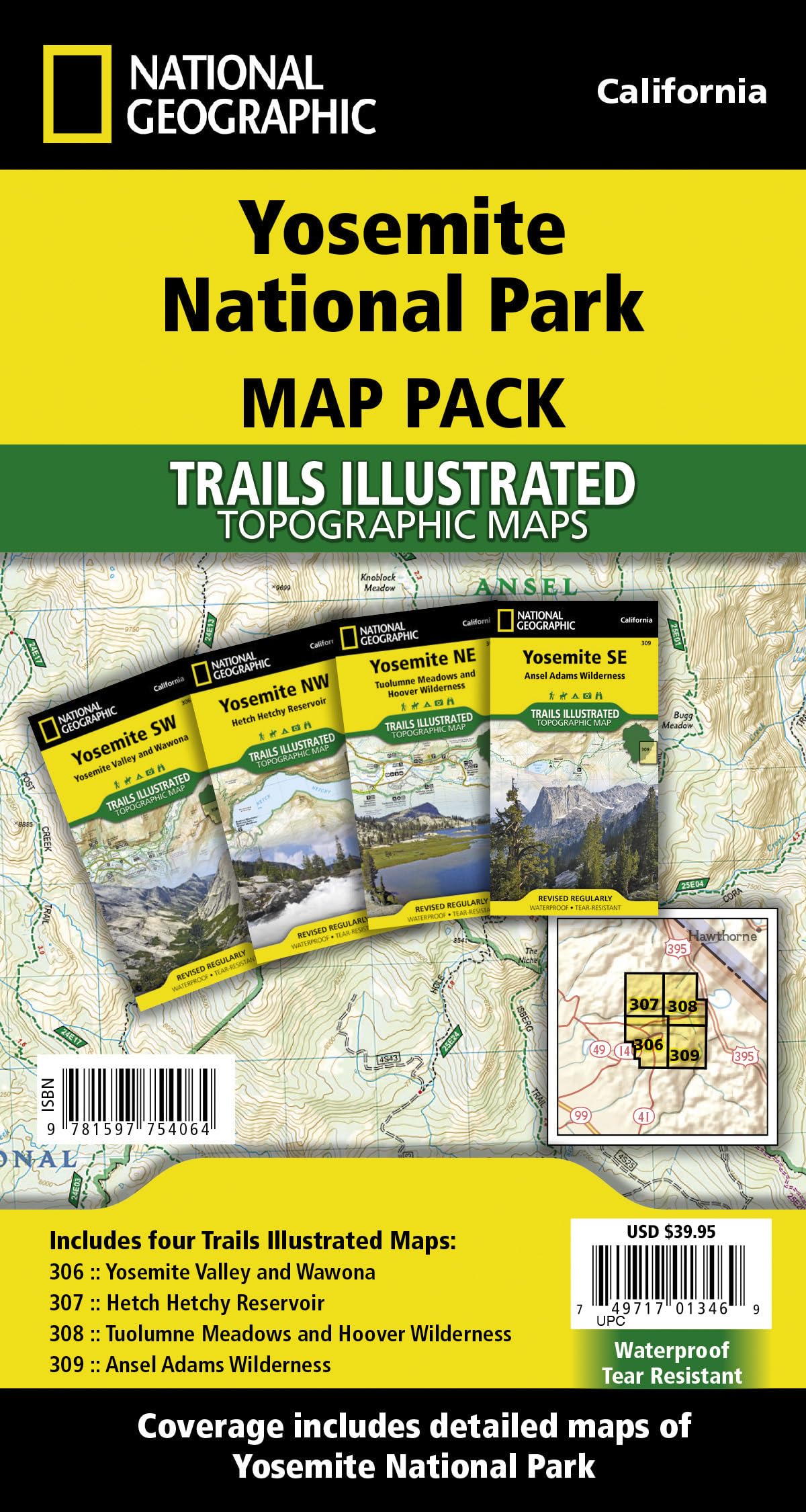 Yosemite National Park [Map Pack Bundle] (National Geographic Trails Illustrated Map)