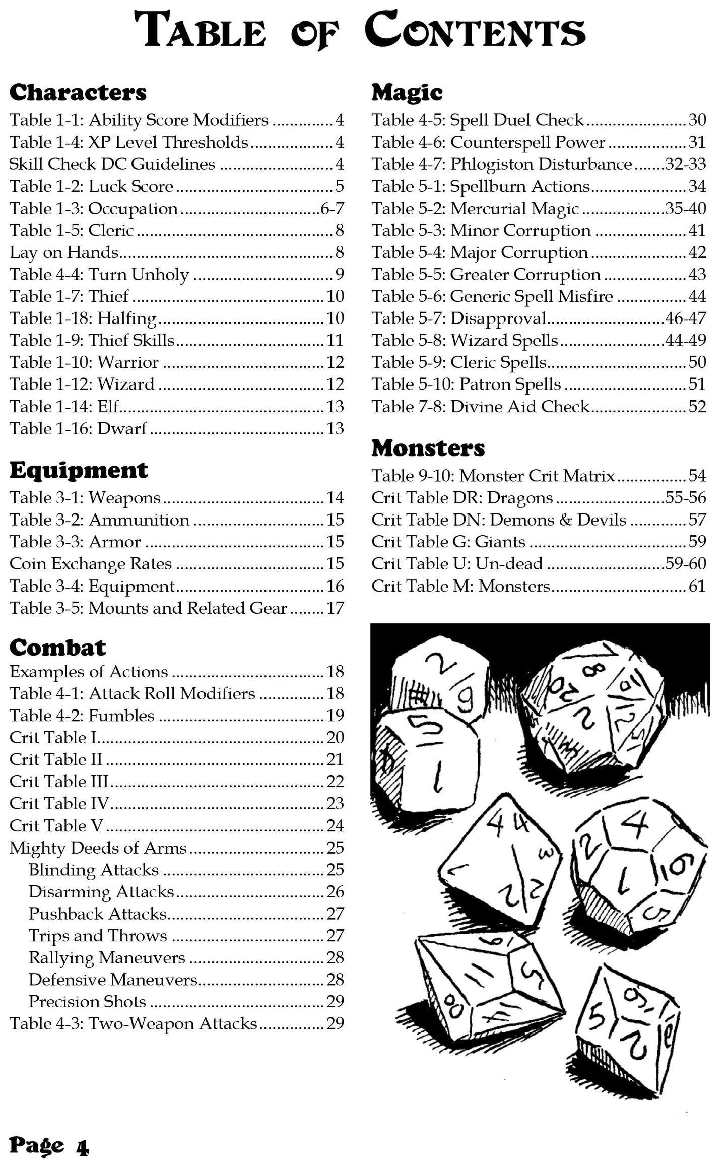 Dcc Rpg Reference Booklet