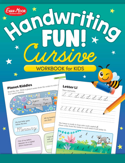 Handwriting FUN! Cursive, Cursive Writing, Cursive Letters, Cursive Text, Activity Book, Line Tracing, Penmanship, Silly Sentences, Riddles, Rhymes, Puzzles (Handwriting Workbooks)