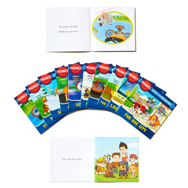 Paw Patrol Phonics Box Set (PAW Patrol) (Step into Reading) — back cover