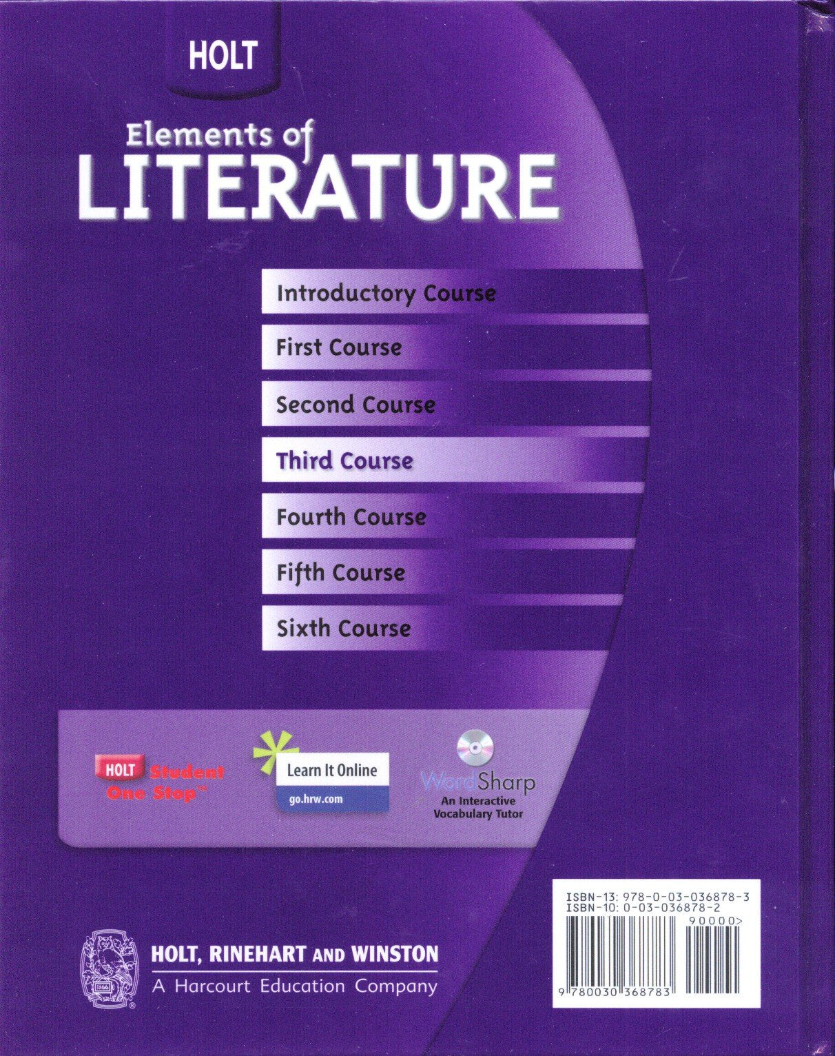 Holt Elements of Literature: Student Edition Grade 9 Third Course 2009